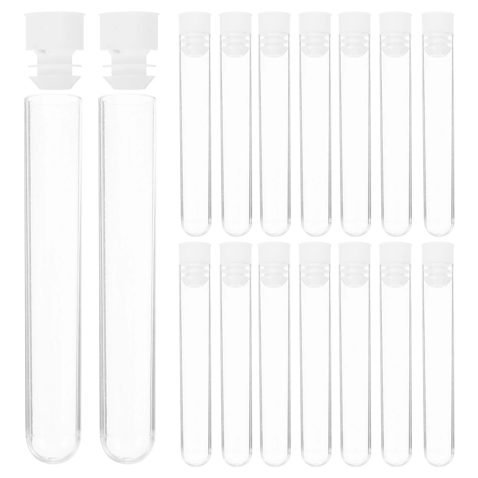 50 Pcs Test Tube Tubes for Plants with Rack Lotion Bottle Containers Cover