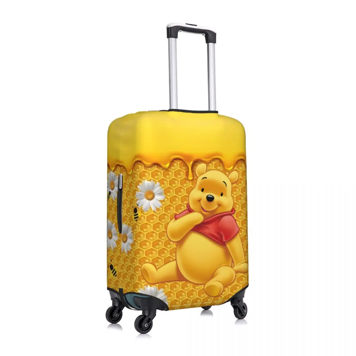 Winnie The Pooh Bagagem Capa, Elastic Cartoon Urso Viagem Mala, Personalizado Terno de Capas de Proteção para 18-32\