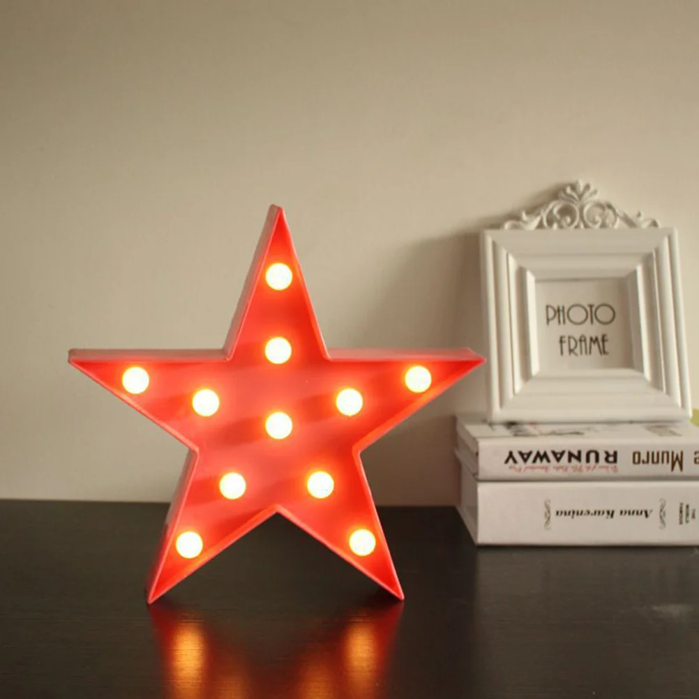 

Led Star Table Lamp Red Night Light For Kids Room Bedroom Party Home Decorative Wall Mountable Indoor Outdoor Use