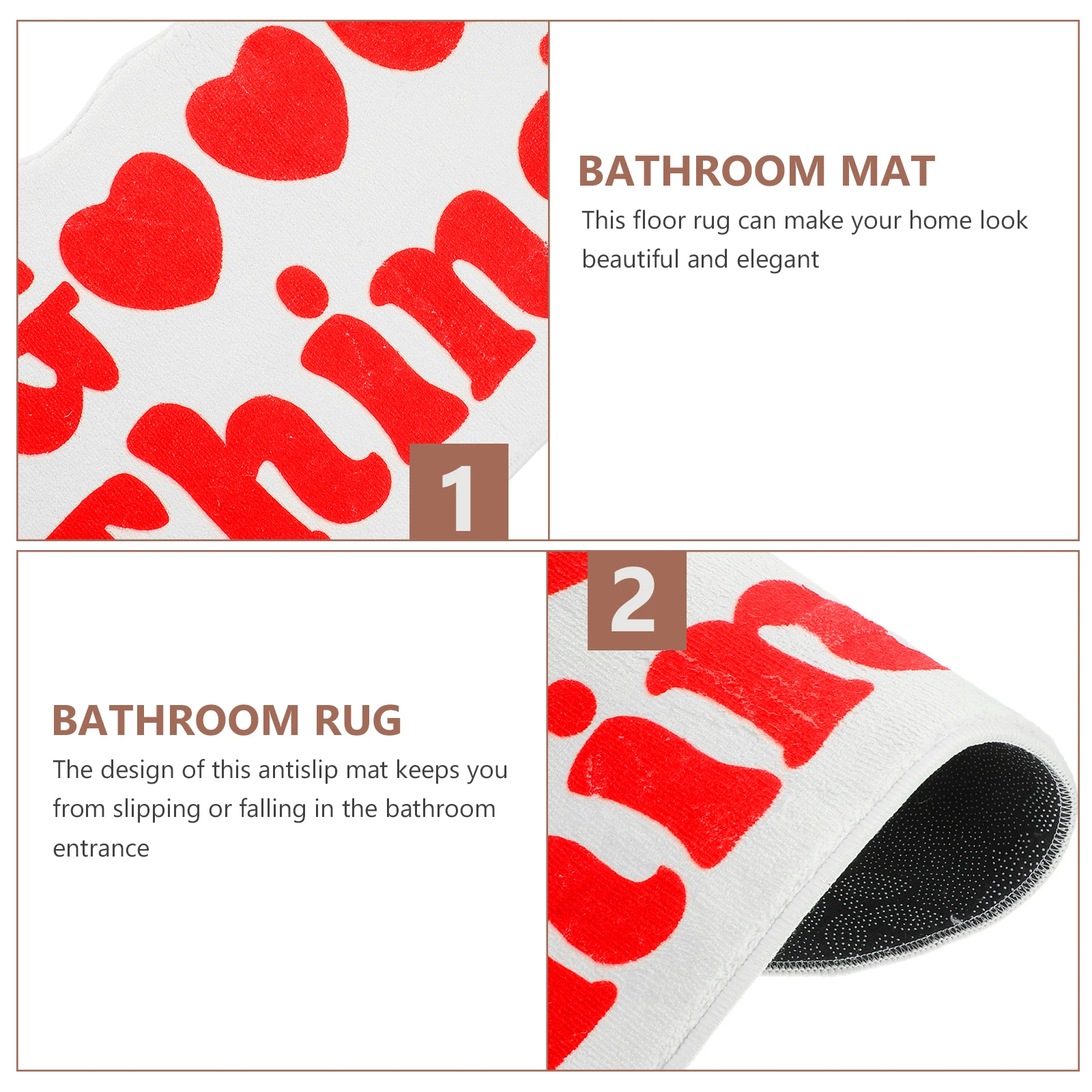 

Cute Non-Slip Carpet Water Absorption Shower Mat Bath Rugs Floor Mat for Bathroom Bedroom Laundry Room Decorative Home Supplies