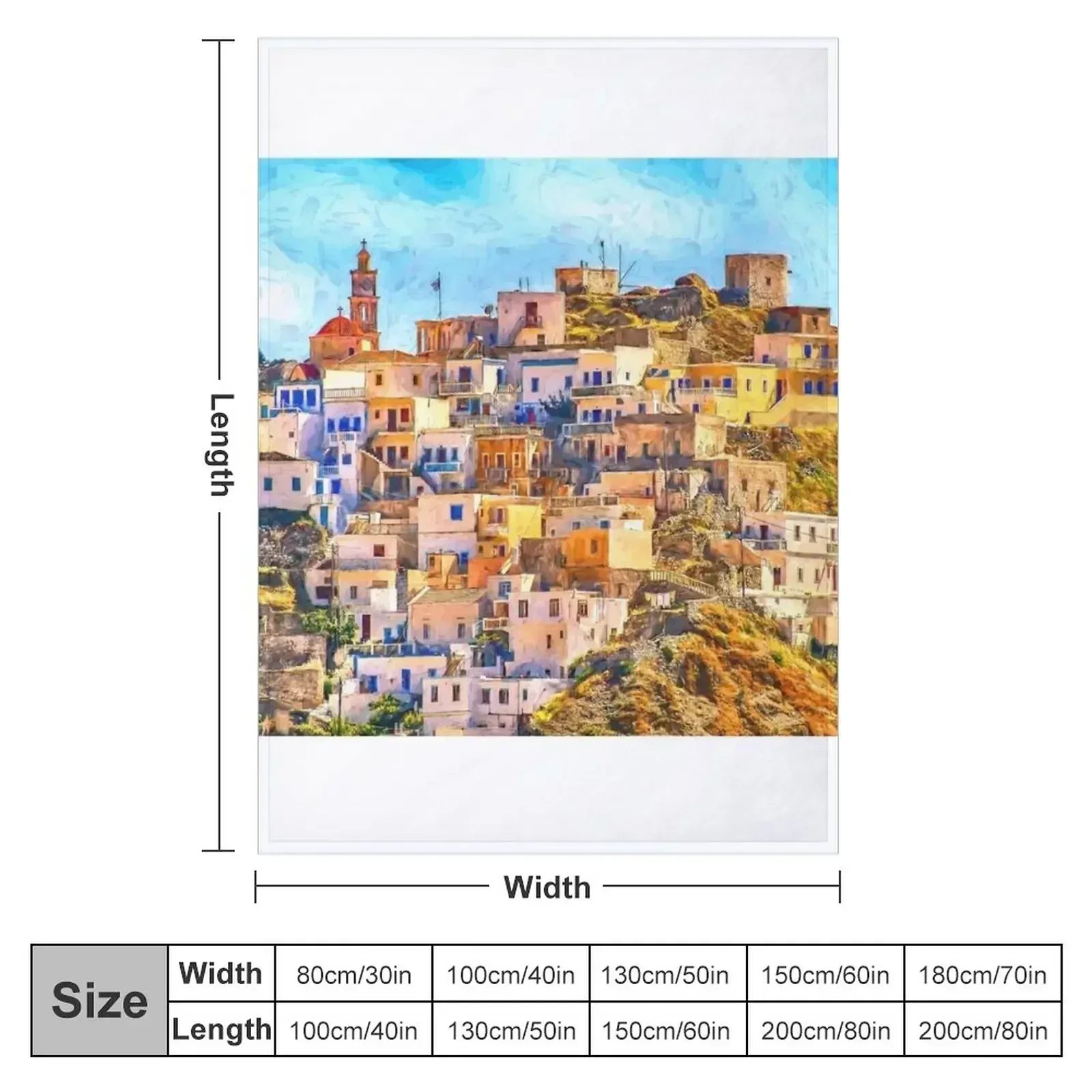 Karpathos Island Homes Throw Blanket Sofa Quilt Blankets For Bed Nap Weighted decorative warm winter Blankets