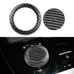 ABS Interior Gear Head Knob Cover for MG4 MG 4 EV 2022 2023 2024 Carbon Fiber Shift Knobs Panel Trim Car Sticker