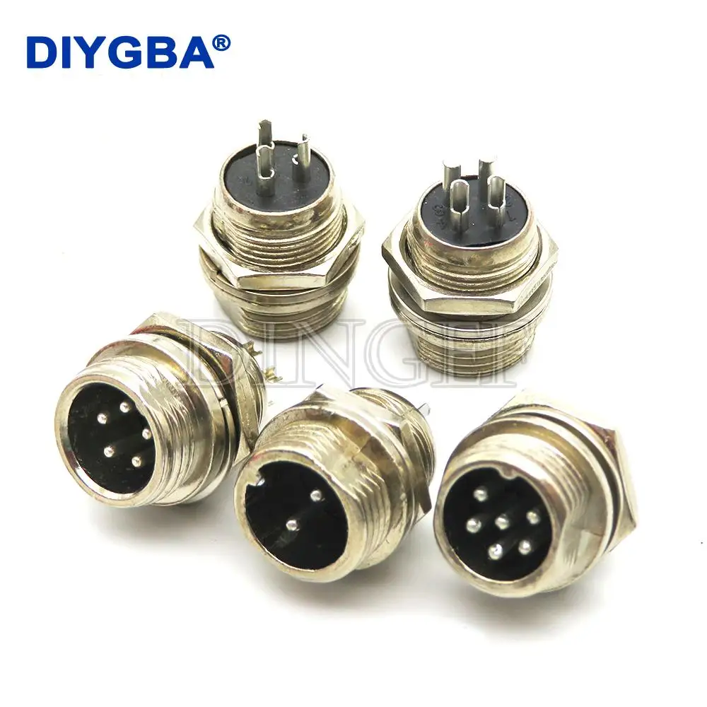 1Set/lot GX12 2/3/4/5/6/7 Pin Male + Female 12mm L88-93 Circular Aviation Socket Plug Wire Panel Connector with Plastic Cap Lid