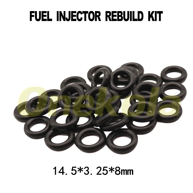 500pieces Fuel injector lower orings rubber seal 14.5*3.25*8mm for BMW Audi Nissan Siemens injector 1439800 1427240