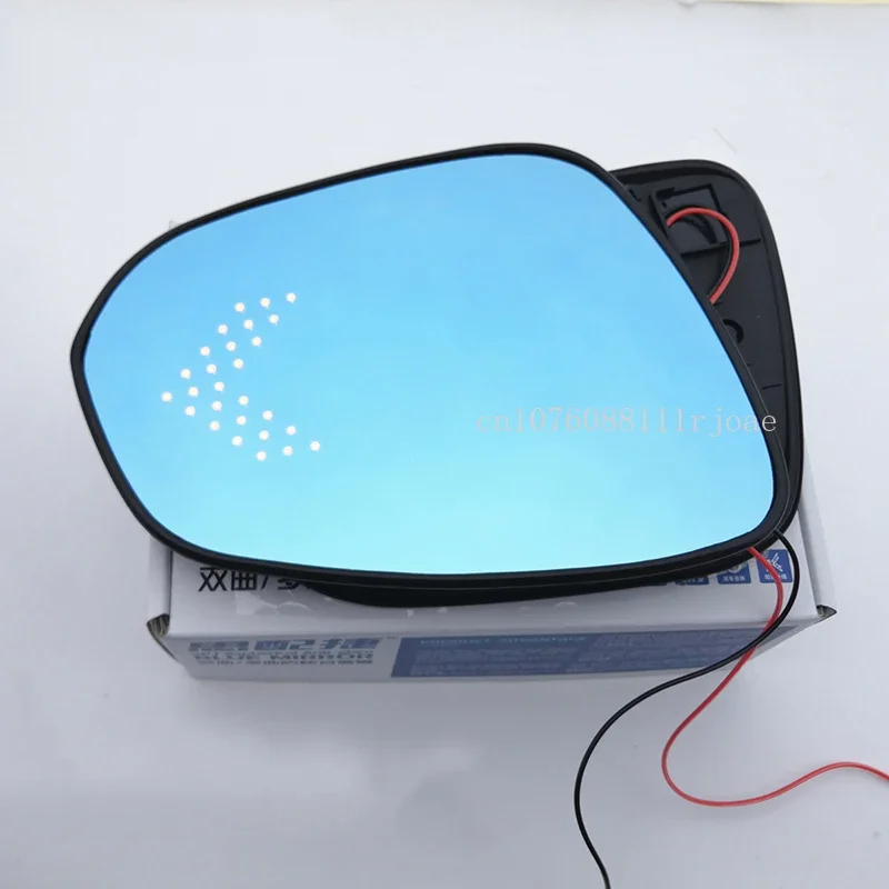 2Pcs Blue Mirror Glass Heated Angle Wide Glare Proof LED Turn Signal for TOYOTA VELLFIRE ALPHARD HARRIER ESQUIRE NOAH VOXY ZRR80