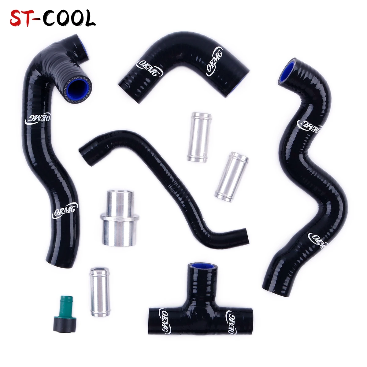 For 1998-2006 Audi A3 1.8T AUM AUQ Volkswagen VW Jetta Golf 4 Bora Crankcase Breather Silicone Hoses Kit Piping 5Pcs 10 Colors