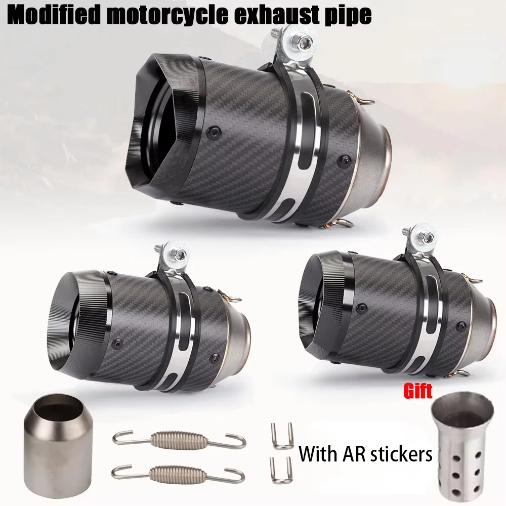 51mm-60mm-universal-motorcycle-gp-exhaust-pipe-cnc-carbon-fiber-muffler-for-kawasaki-z900-fz6-rc390-s1000xr