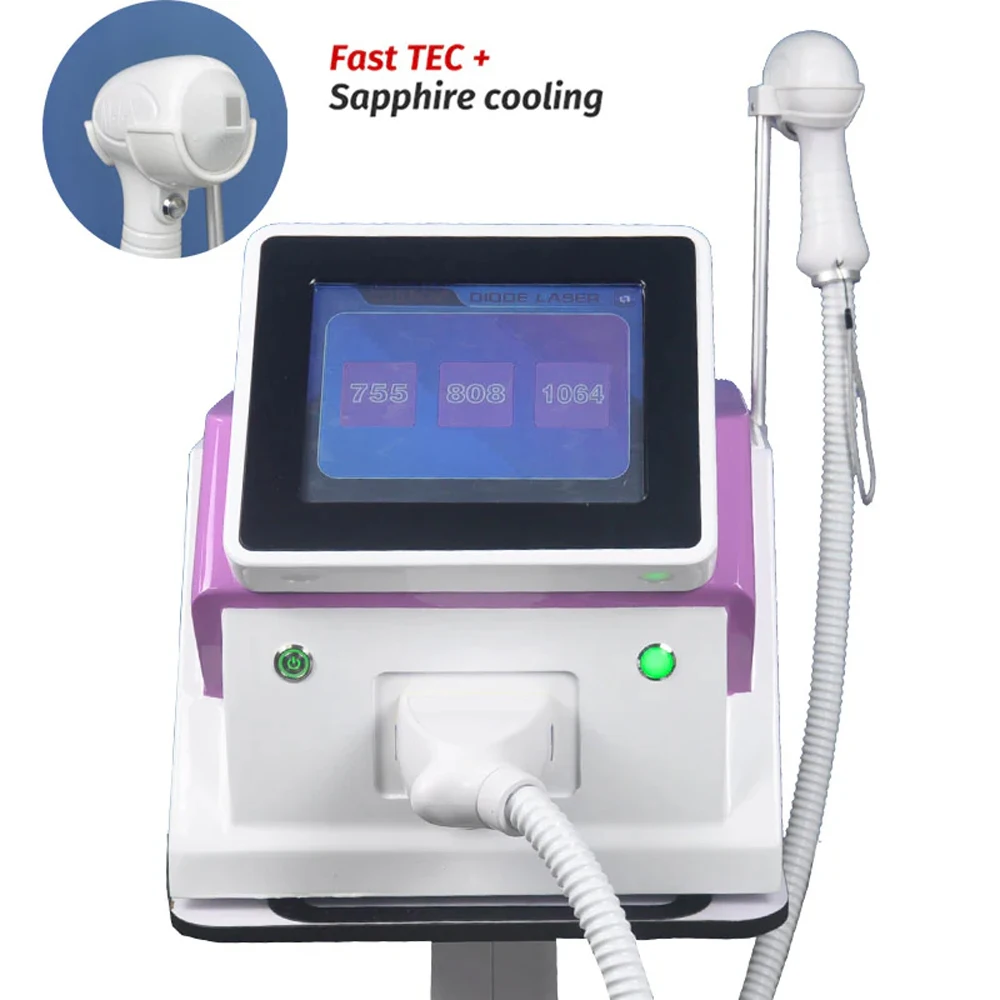 

808nm Diode Laser Ice Cooling Depilation Hair Removal Machine Skin Rejuvenation 3 Wavelength Epilator Beauty Salon Device