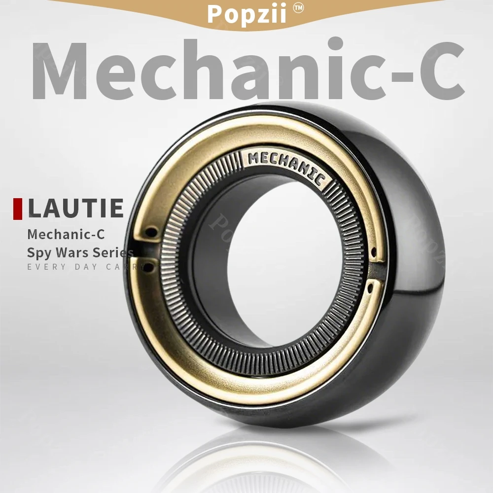 LAUTIE Mechanic C Ring Spinner Spy Wars Series Mechanical Ratchet Coin Fidget Spinner Fingertip Gyro Adults Stress Relief Toy