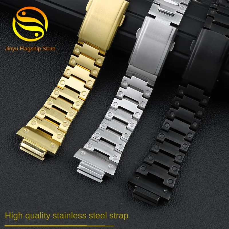 DW5600 mod kit for Casio3229 DW-5600 5610 case+strap Metal case modification for men GW-M5610 GW-B5600 Stainless Steel band case