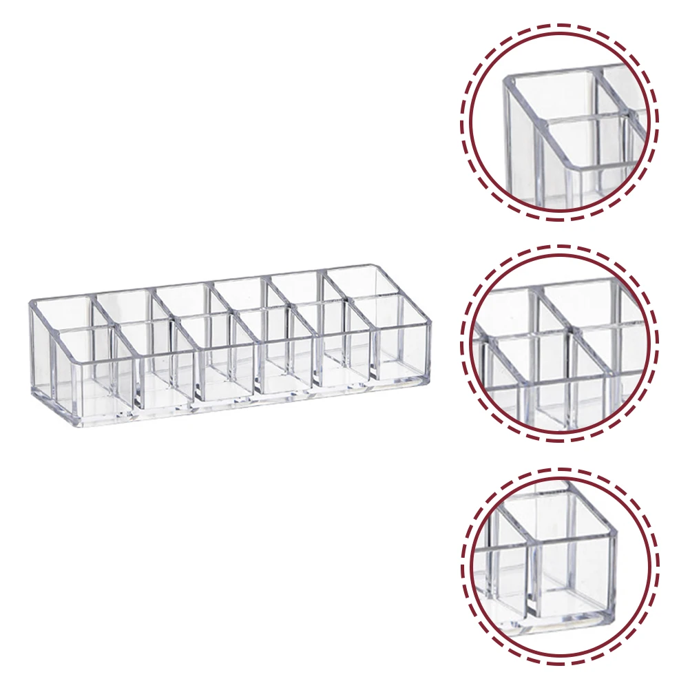 

2 pcs Transparent Lipstick Holder Organizer For Lipgloss Nail Polish Storage Display Rack Clear Makeup Brush Eyebrow