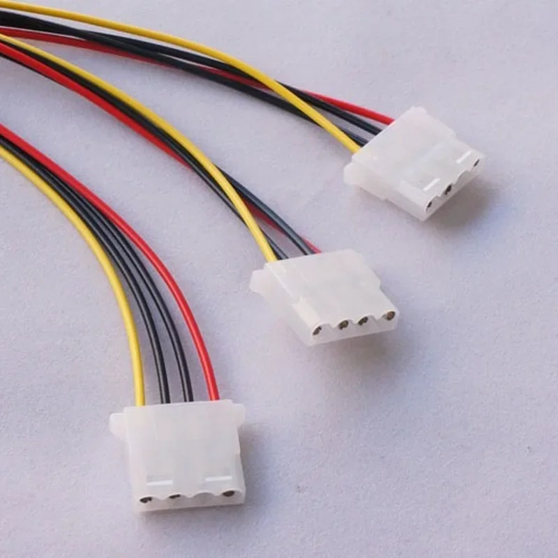 Supply Splitter Adapter Cable High Quality 4Pin IDE Power Cables HY1578 4 Pin Molex Male To 3 Port   Female 