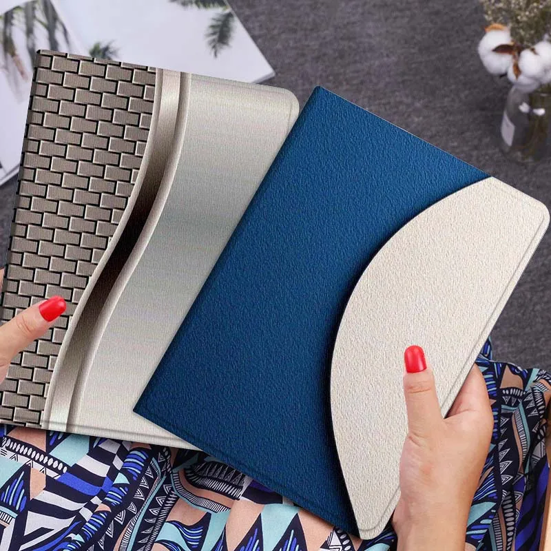 

Silver Brick Wave Pattern For Xiaomi Redmi Mi Poco Pad 2 5 6s 7 7s Ultra Pro Max 14 12.4 12.1 inch Soft Tablet Case Gift