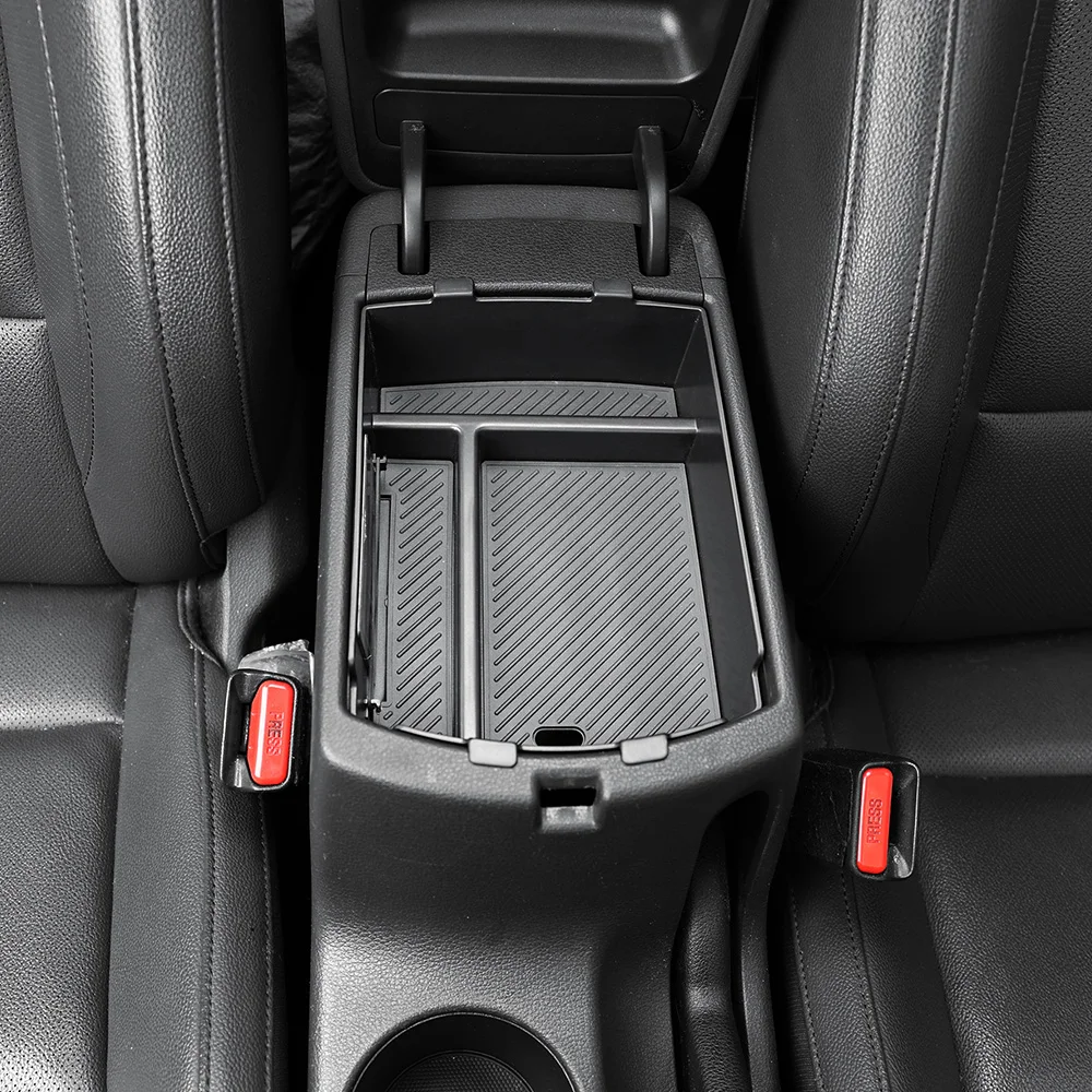 سيارة سوداء صندوق تخزين مركزي وحدة التحكم مسند الذراع حامل مُنظِم ABS لكيا سول 2020-2025 LHD اكسسوارات السيارات الداخلية