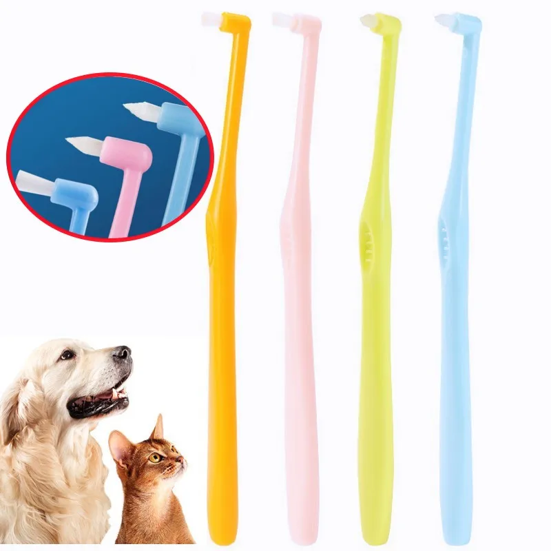 Dog Toothbrush Soft Hair Pet Toothbrush Dog Teeth Cleaning Small Head Tooth Brush for Dogs Mouth Cleaning Puppy Accessories