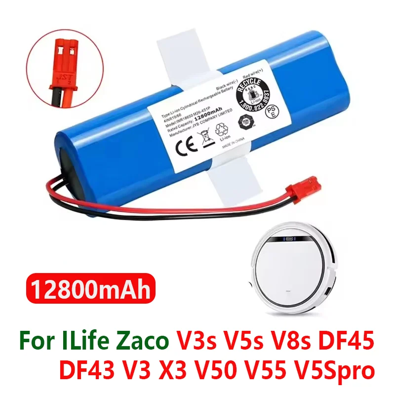 NEW Original Rechargeable Battery For Ilife Zaco V3s V5s V8s DF45 DF43 V3 X3 V50 V55 V5Lpro 14.4V 6800Mah Robotic Cleaner Parts