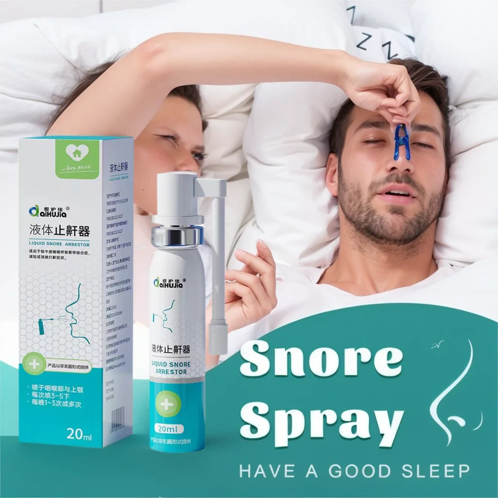 Stop Snore Spray Liquid Anti Snoring Device Solution Better Sleeping Breathe Anti-Snore Corrector Night Sleep Aid