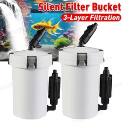 HW-602/HW-603 Super Quiet Aquarium Filter Bucket Fish Tank External Filter Canister with Sponge Replacement Accessories For Home