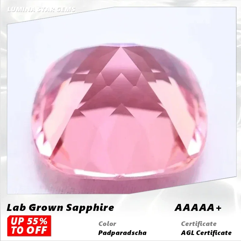 

L-Lab выращенная Padparadscha красный лотос подушка для подвесок изготовление ювелирных изделий DIY кольцо ожерелье серьги основные материалы сертификат