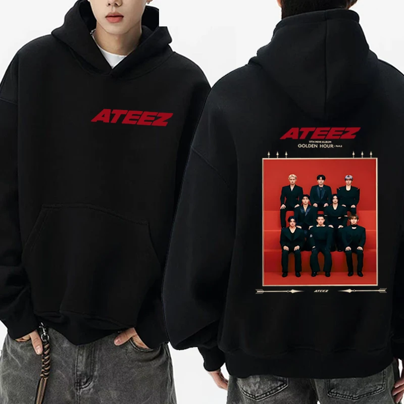 

2025 Kpop Ateez World Tour in Fantasy Graphics Hoodie Unisex harajuku fashion Sweatshirt Men women Fleece Casual pullover Coat