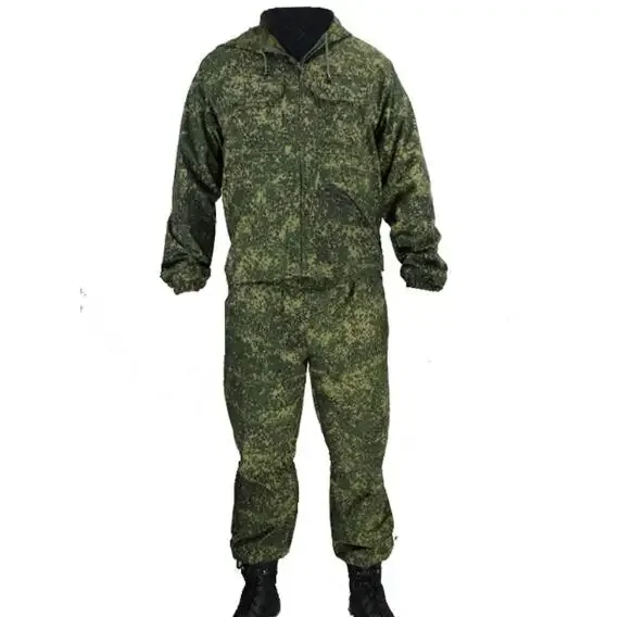 Russian Camouflage Suit Hoodie Set Special Forces Spring Loose Men Green Thin