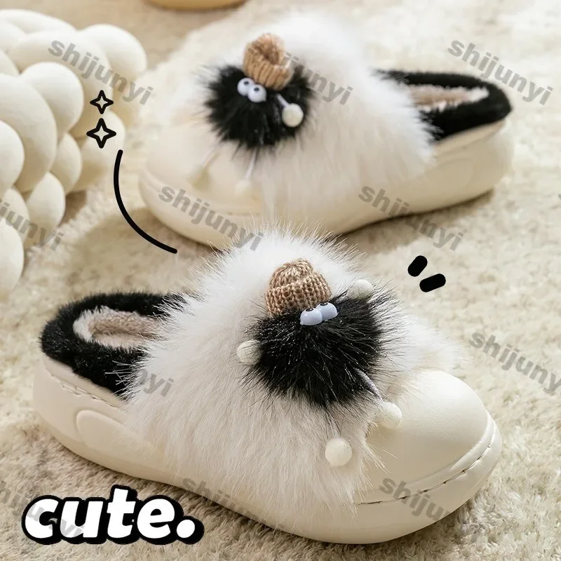 2024 Autumn Winter New Women Home Shoes Women Winter Warm Fashion Bedroom Floor Slippers Ladies Shoe Women Cartoon Slippers