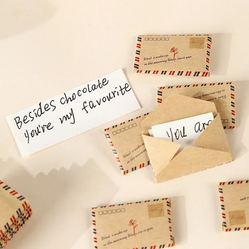 60PCS DIY Creative Mini Paper Envelopes, Couple Confession/Proposal Notes, Express Feelings, Holiday Blessing