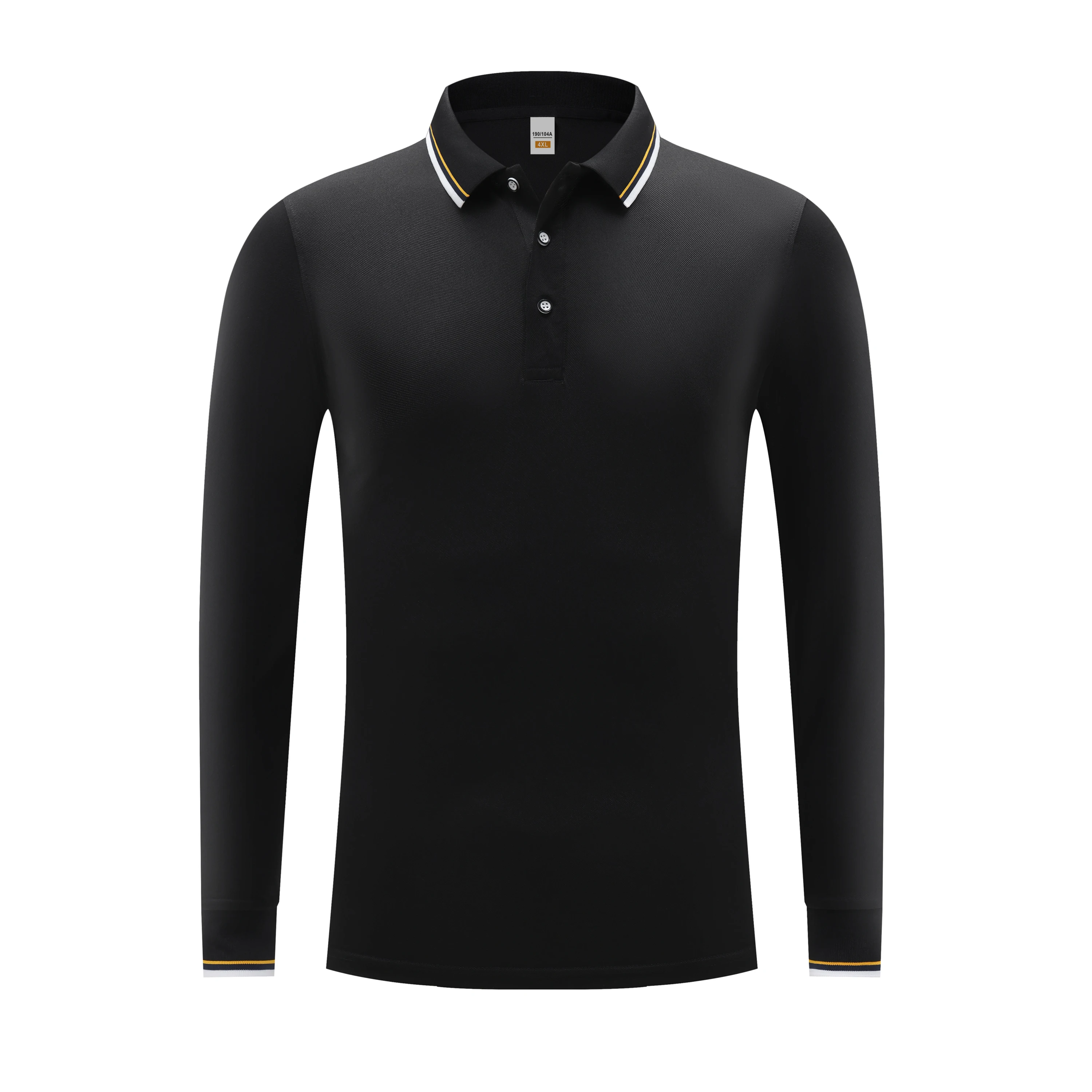 

Men's and Women's Long-sleeved Polo Shirts Striped Collars Spring and Autumn Fashion High-quality Splicing Color Business Tops