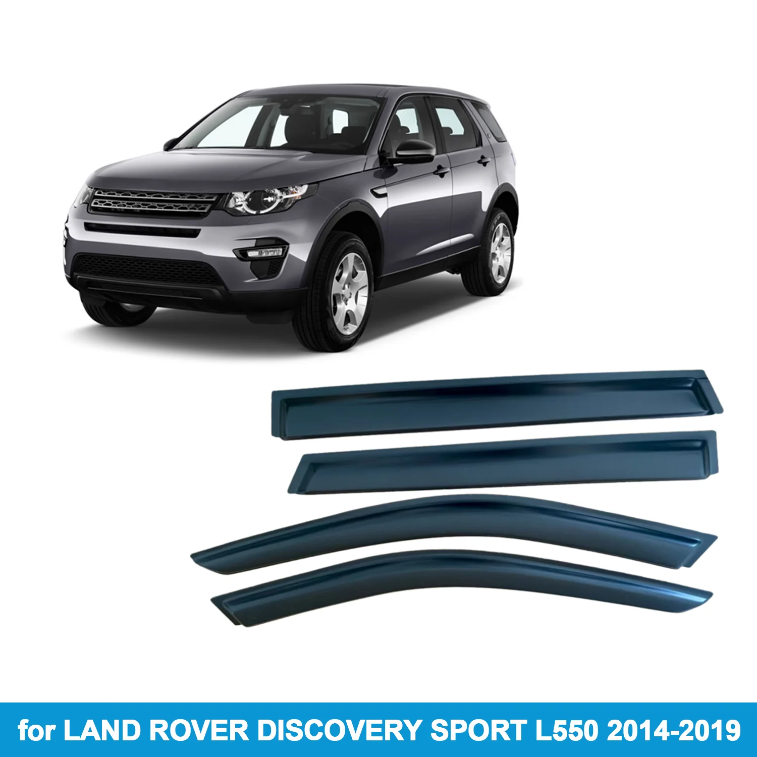

Window Visor for LAND ROVER DISCOVERY SPORT L550 2014-2019 Rain Guard Side Vent Deflector Weathershield Outside-Mount Tape On