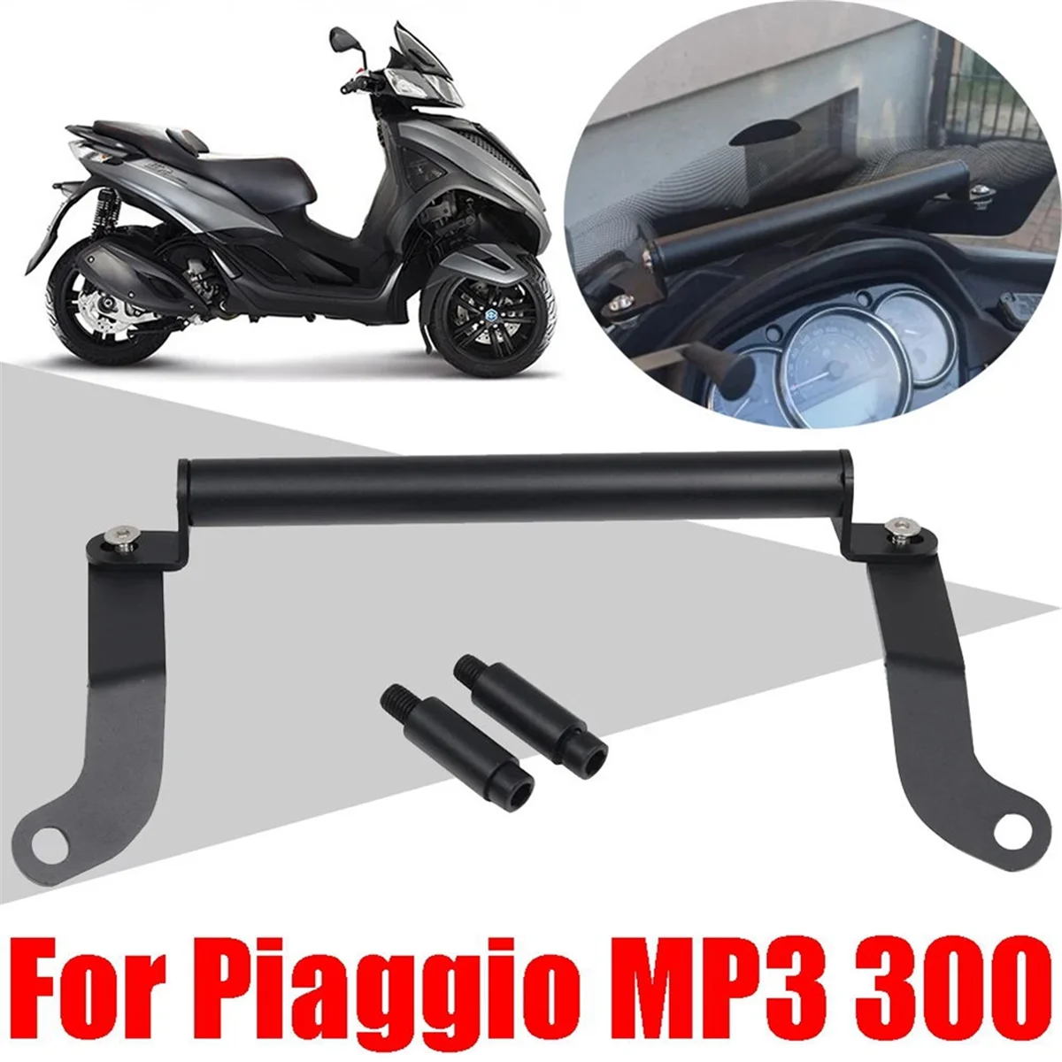 Scooter Phone Stand Holder Support GPS Navigation Plate Bracket for PIAGGIO MP3 300 Yourban LT 300 LT300 Ie