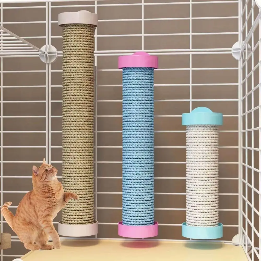 

Cage Mounted Cat Scratching Post Replaceable Non-Debris Cage Mounted Scratching Pole Scratch Resistant Non-Shedding