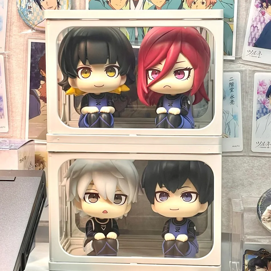 Auf Lager 10cm Blue Lock Anime Figur Look Up Isagi Yoichi/Nagi Seishiro Actionfigur Bachira Meguru Sammlermodell Puppe Spielzeug