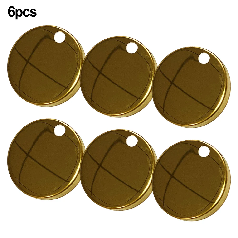 6pcs 60x60mm Fixings Covers Gold Top Fix Toilet Seat Hinge Fixings Home Improvement Plumbing Fixtures Accessories