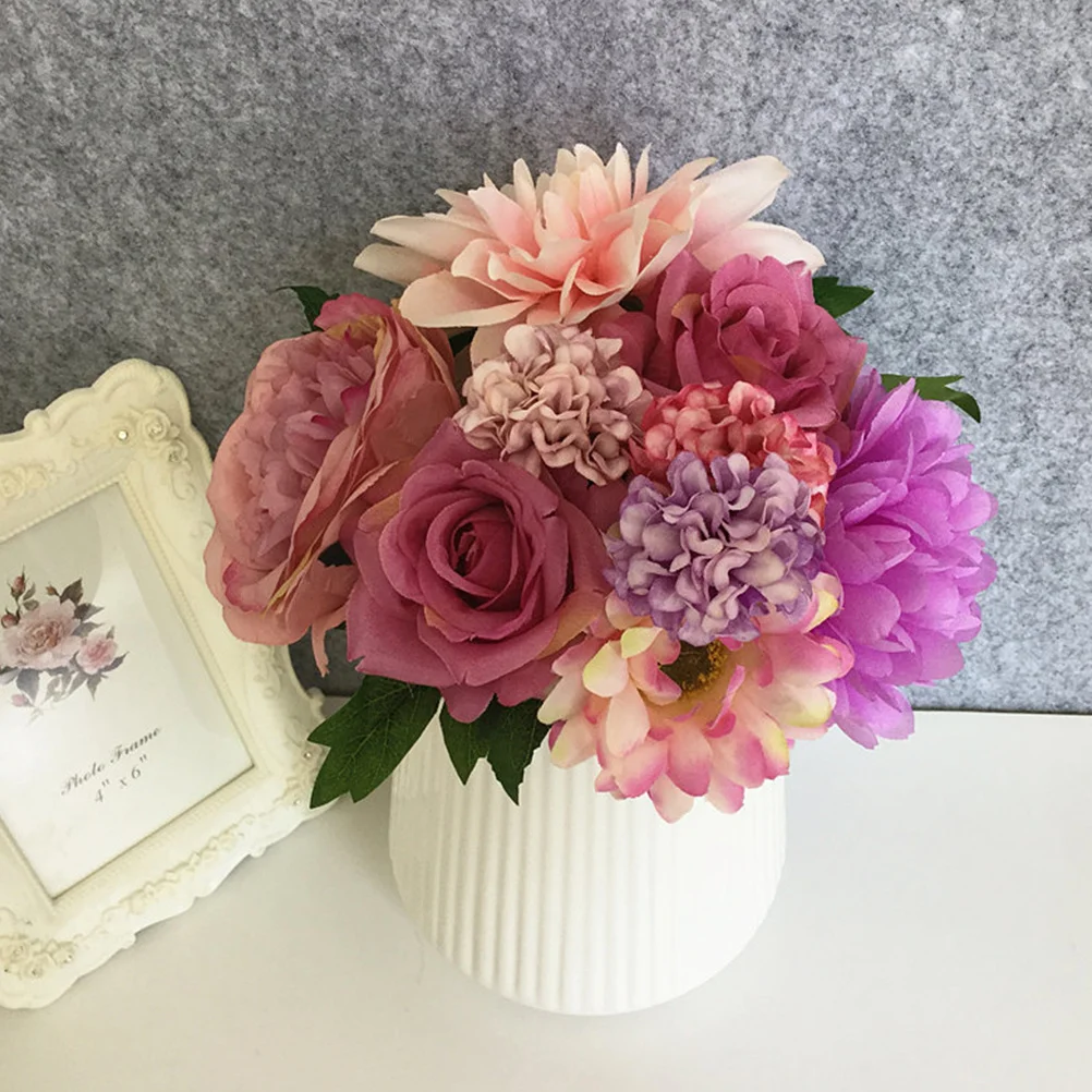 

Flowers Bouquet Holding Vivid Rose Decor Nordic Artificial Wedding Decorations for