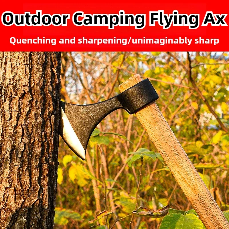 

Outdoors Axe Carbon Steel Hatchet Camping Supplies Hand Axe for Professional Multifunctional Ax for Cutting Wood Garden Tools