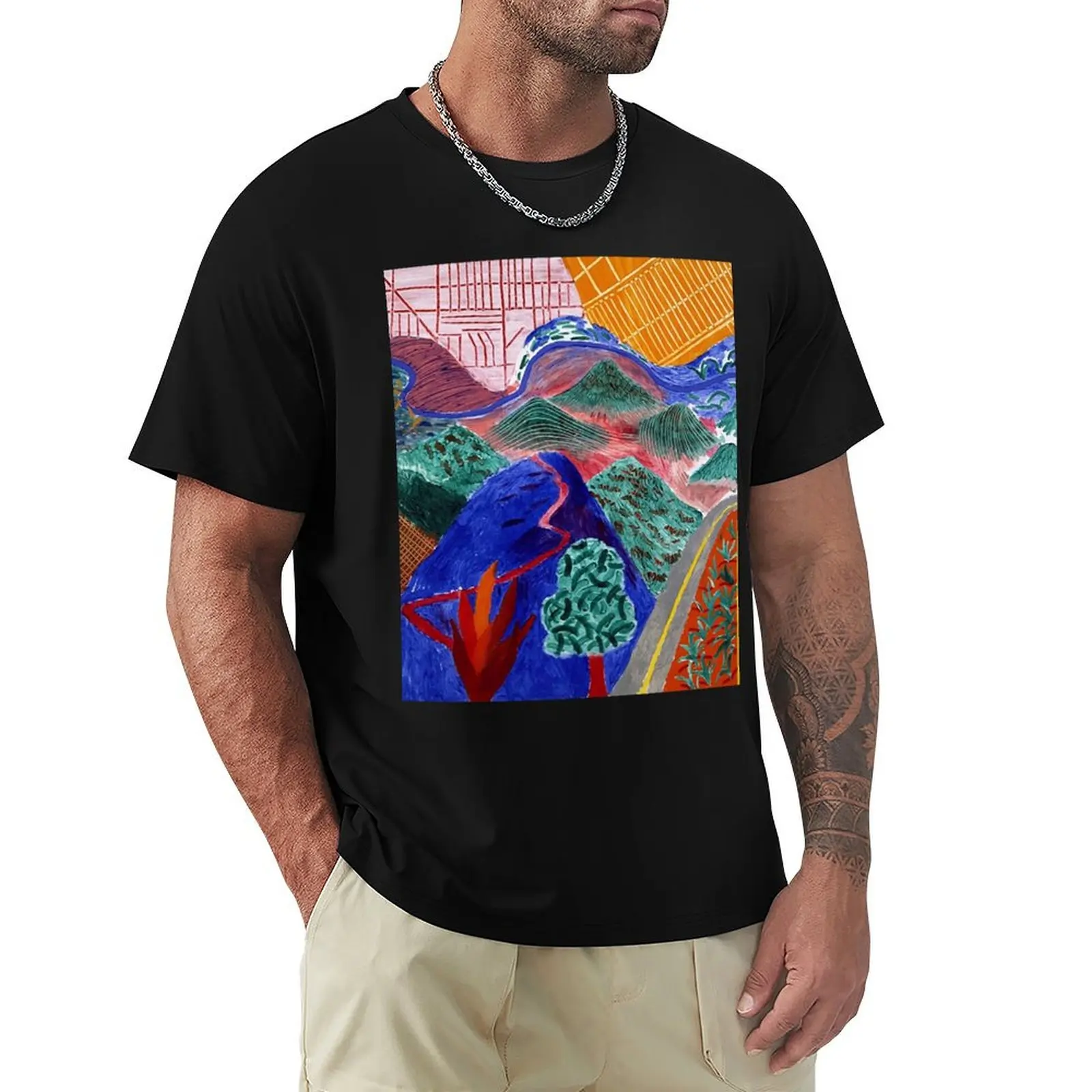 David Hockney T-Shirt Summer Print Short Sleeve Tee