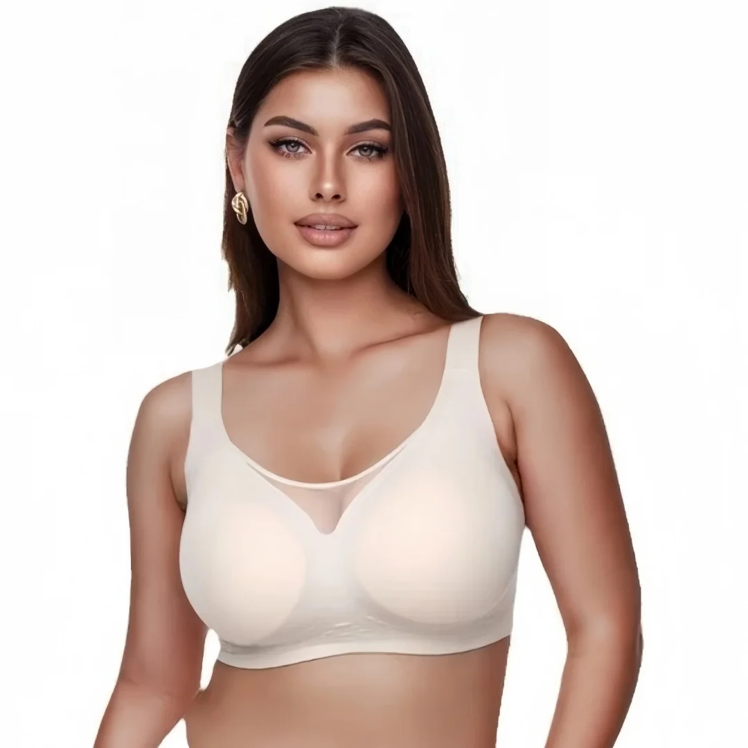 

Women Plus Size Push up Bra Wireless Supportive Comfort Shaping Bra No Wire Lift Bras for Large Breasted Full Coverage Bralettes