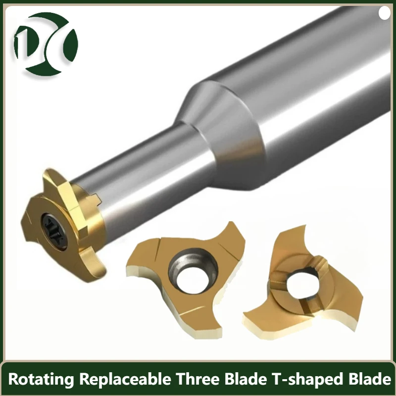 1pcs Carbide T Slot Milling Cutter Tungsten Steel End Mill CNC Tools CoroMill 327 Compatible Grooving Threading Chamfer