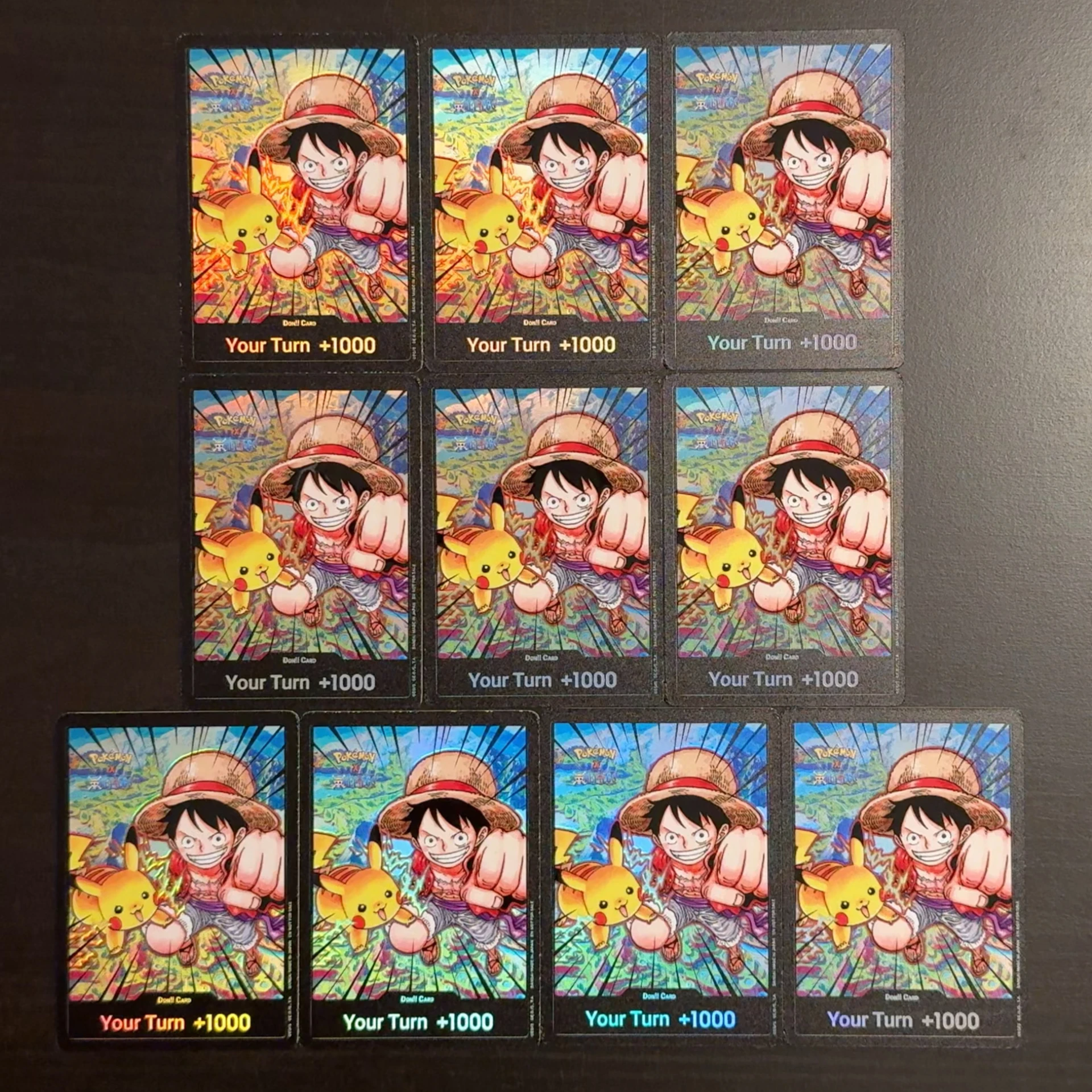 

One Piece TCG OPCG English DON card Luffy x Pikachu Cards Textured Foil Card