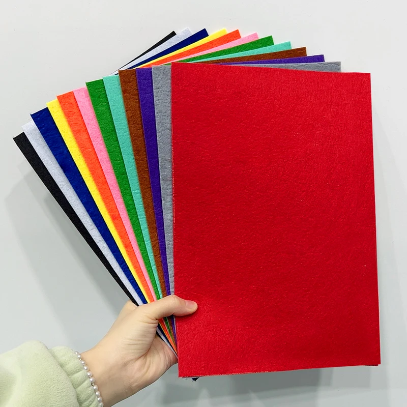 2mm Thick Soft Non-Woven Fabric Set With 12/24 Colors Felt Package DIY Cloth Handmade Non-Woven Fabric Combination DIY Fabric