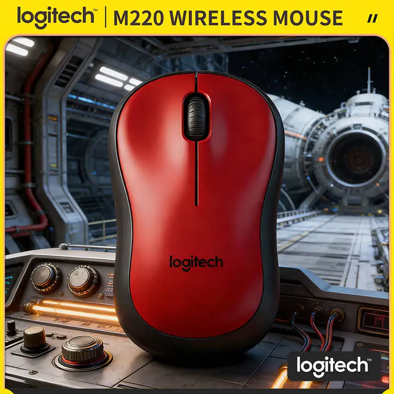 

Logitech M220 Wireless Mouse Silent Clicks 18-Month Battery 10m Range 2.4GHz Link Ergonomic Comfort Grip Office Home Daily Tool