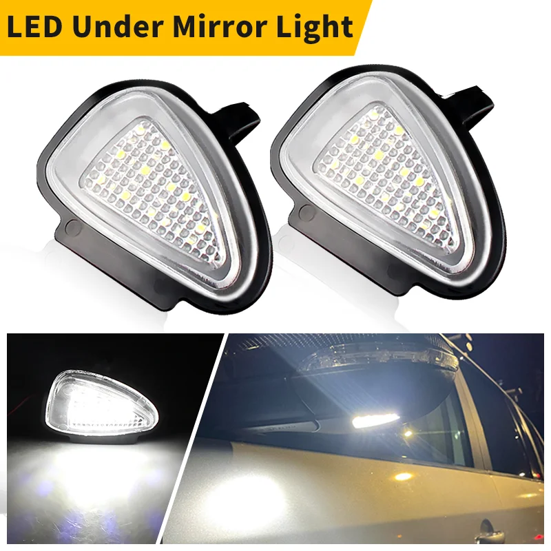 2 uds bombillas LED blancas debajo del espejo para VW Golf 6 limusina-BJ 2009-2014 para VW Golf 6 Cabriolet-BJ 2011-2014