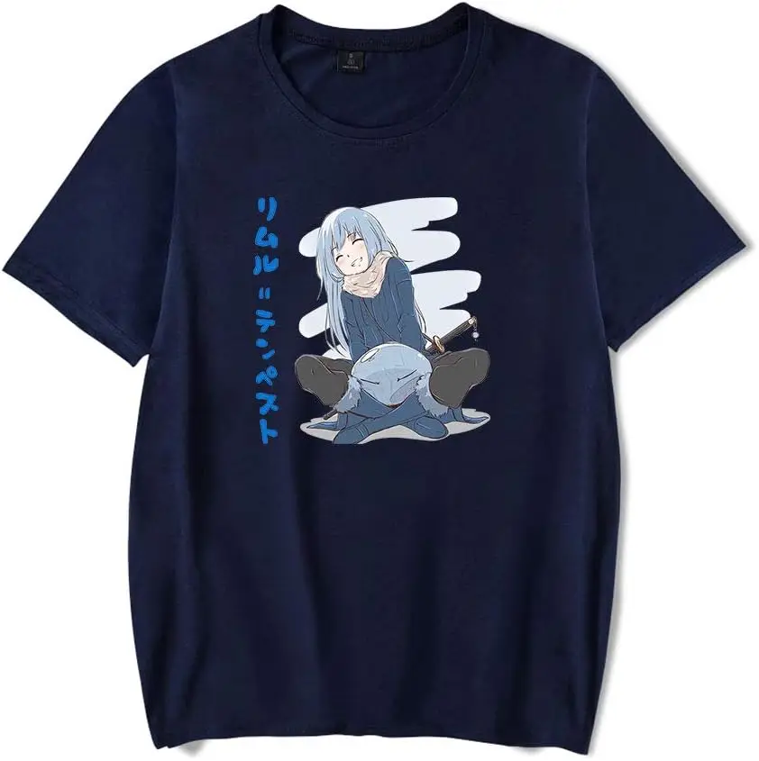 New Anime T-Shirt Merch That Time I Got Reincarnated as a Slime Casual Short Sleeved T Shirt Unisex Tee