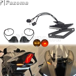 Motorcyle Mirror Block Off  Turn Signal LED Fender Eliminator For Yamaha YZF R1 R1S R1M Rear License Plate Light Tail Tidy 15-19