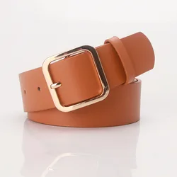 FJBelt-Ceinture Vintage à Broches pour Femme, Accessoire de Travail de Haute Qualité, Solide, de Marque, DTnavy