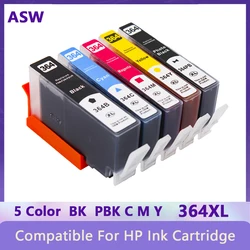 Cartouche d'encre ASW 364XL 364 XL, compatible avec HP Photosmart 5320 5370 5373 5388 7510 7520 C5380 C6300 C309a Cravi a C410