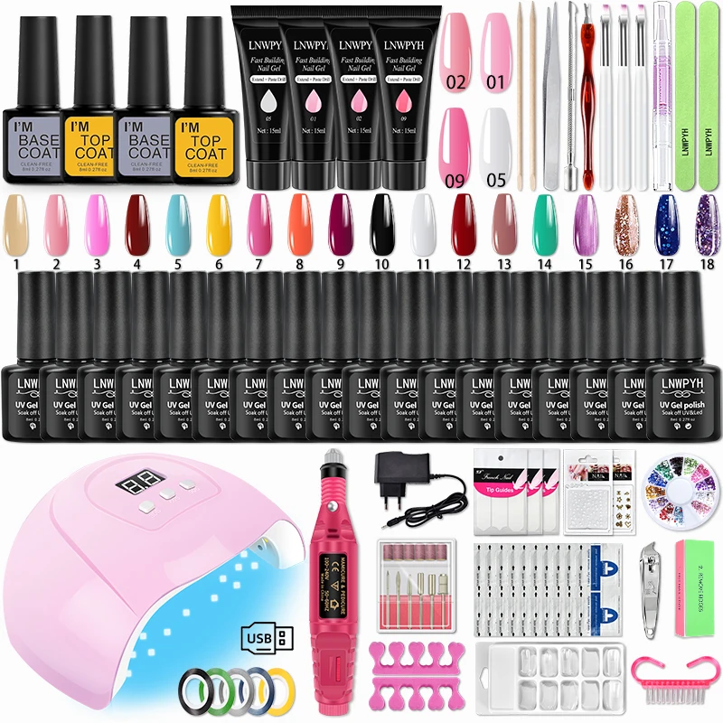 Manre for  Extensions Polish Set 54 W/36 W LED  Tools Set Quick Building Po   Set