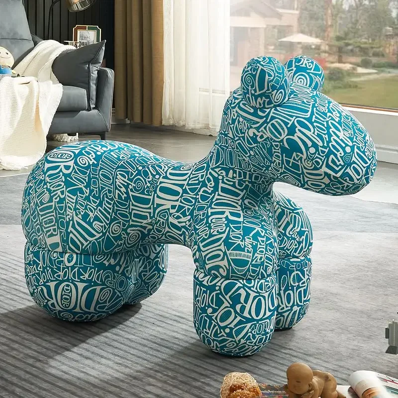 Creative Children's Cartoon Animal Stool Living Room Minimalist Adult Leisure Decoration Nordic Puppy Chair