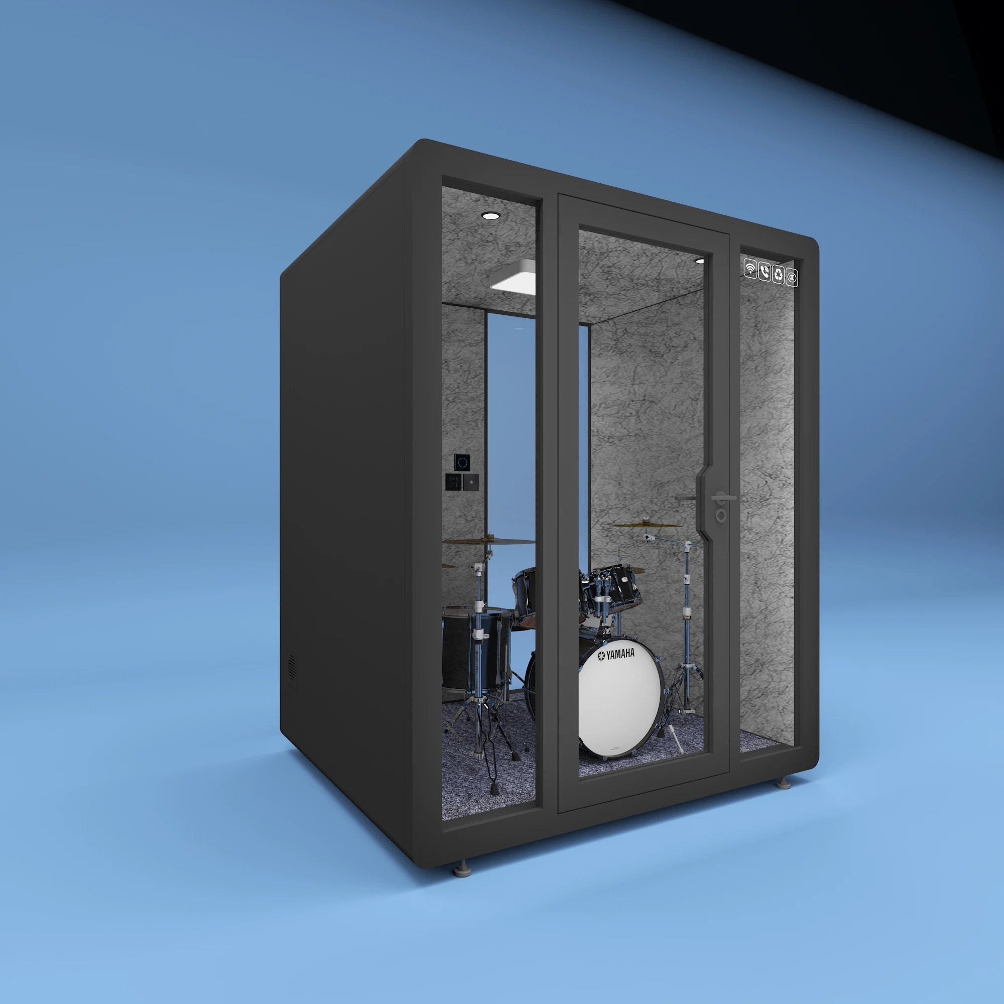 عمودي مدمج سهل التجميع بإطار معدني عازل للصوت وحدات خارجية صغيرة للمنزل والحديقة والمكتب