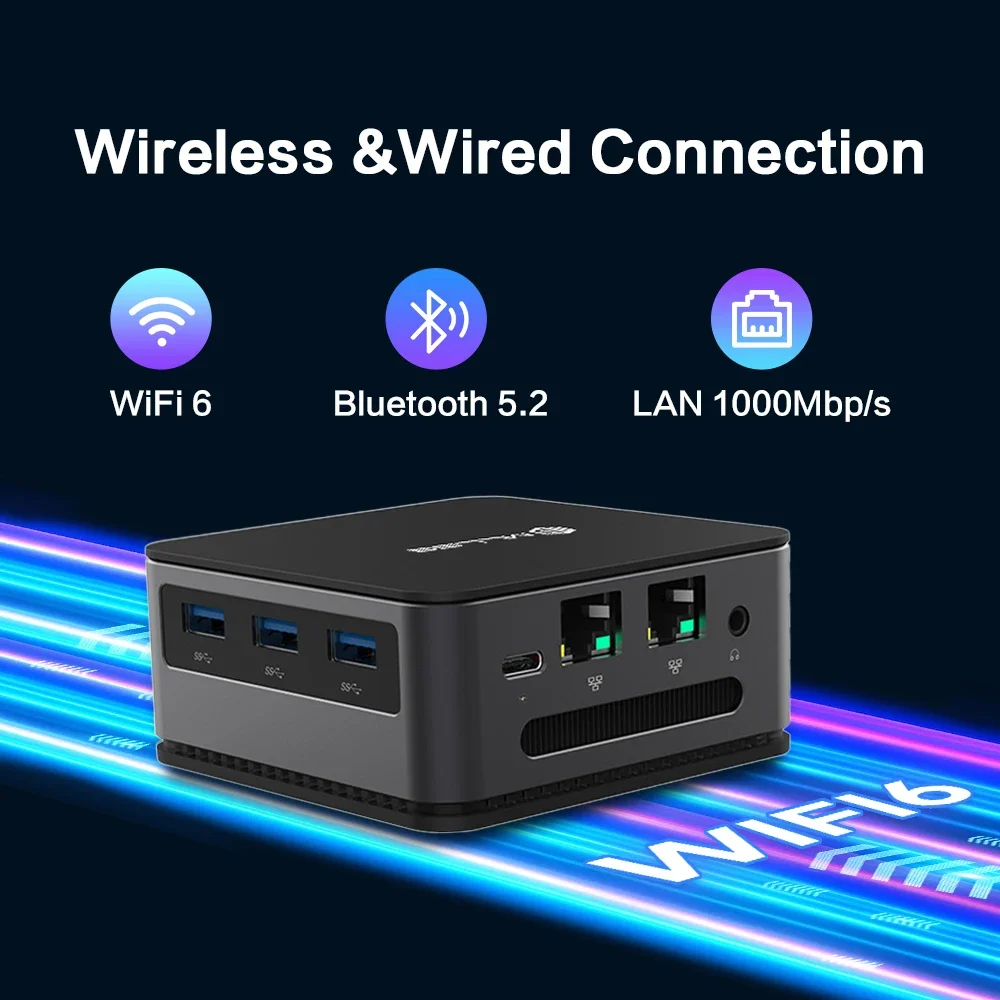 G2 كمبيوتر صغير ويندوز 11 برو ألدر ليك N100 إنتل 12th DDR5 12GB RAM 512GB SSD WiFi 6 BT5.2 كمبيوتر مكتبي كمبيوتر صغير يعمل